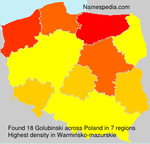 Surname Golubinski in Poland Surname Golubinski in Poland