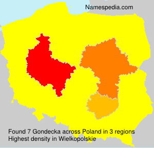 Surname Gondecka in Poland
