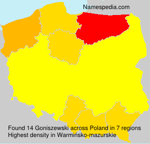 Surname Goniszewski in Poland Surname Goniszewski in Poland