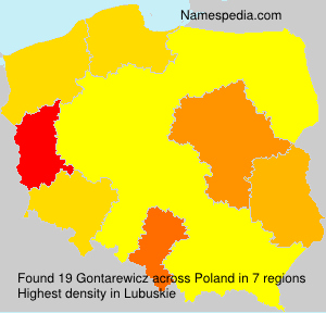 Surname Gontarewicz in Poland Surname Gontarewicz in Poland