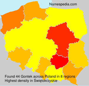 Surname Gontek in Poland Surname Gontek in Poland