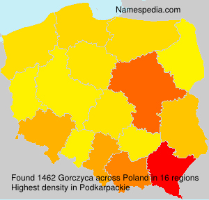 Surname Gorczyca in Poland Surname Gorczyca in Poland