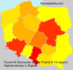 Surname Gorczycka in Poland Surname Gorczycka in Poland