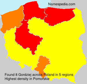 Surname Gordziej in Poland Surname Gordziej in Poland