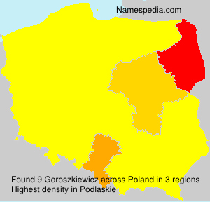 Surname Goroszkiewicz in Poland Surname Goroszkiewicz in Poland