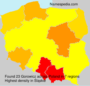 Surname Gorowicz in Poland Surname Gorowicz in Poland