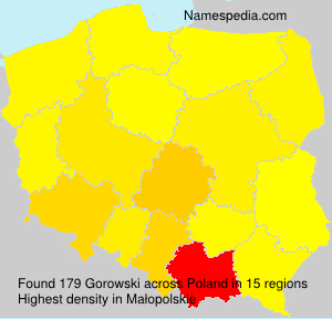 Surname Gorowski in Poland Surname Gorowski in Poland