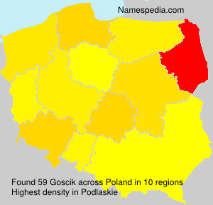 Surname Goscik in Poland Surname Goscik in Poland