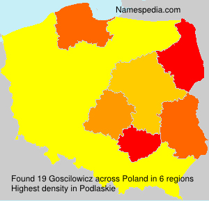 Surname Goscilowicz in Poland Surname Goscilowicz in Poland