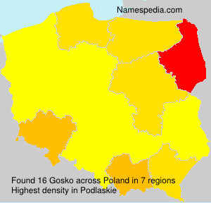 Surname Gosko in Poland Surname Gosko in Poland