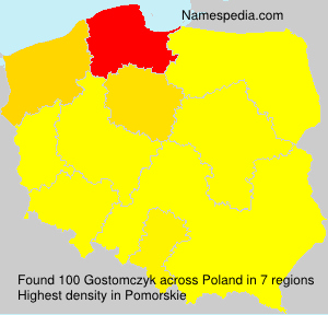 Surname Gostomczyk in Poland Surname Gostomczyk in Poland