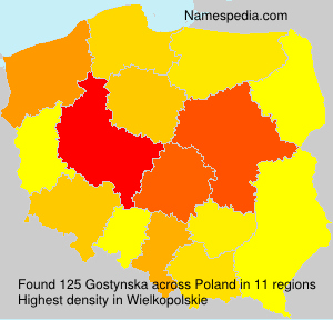 Surname Gostynska in Poland Surname Gostynska in Poland