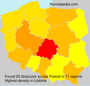Surname Goszczyk in Poland Surname Goszczyk in Poland
