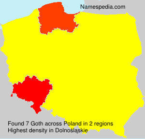 Surname Goth in Poland Surname Goth in Poland