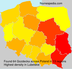 Surname Gozdecka in Poland Surname Gozdecka in Poland