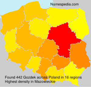 Surname Gozdek in Poland Surname Gozdek in Poland