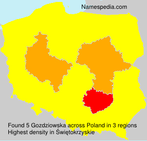 Surname Gozdziowska in Poland Surname Gozdziowska in Poland