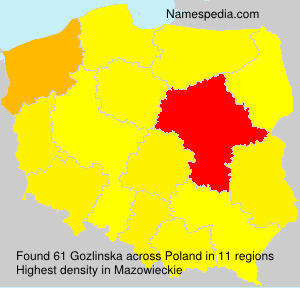 Surname Gozlinska in Poland Surname Gozlinska in Poland