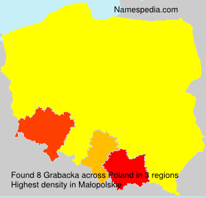 Surname Grabacka in Poland Surname Grabacka in Poland