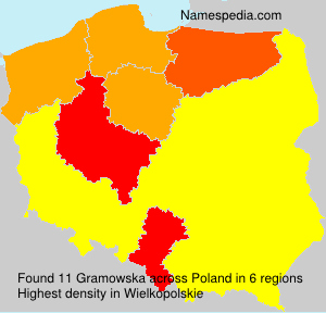 Surname Gramowska in Poland Surname Gramowska in Poland