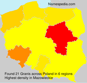 Surname Granis in Poland Surname Granis in Poland