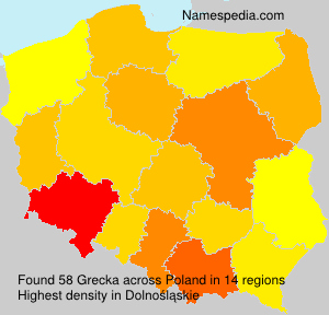 Surname Grecka in Poland Surname Grecka in Poland