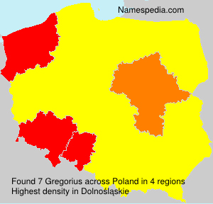 Surname Gregorius in Poland Surname Gregorius in Poland
