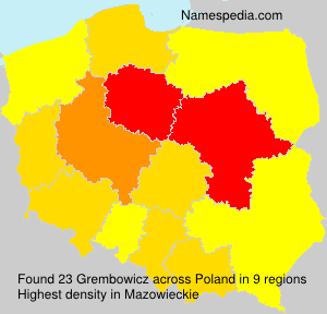Surname Grembowicz in Poland Surname Grembowicz in Poland