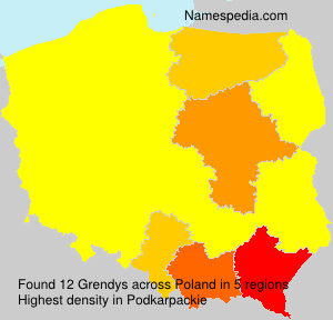 Surname Grendys in Poland Surname Grendys in Poland