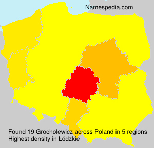 Surname Grocholewicz in Poland Surname Grocholewicz in Poland