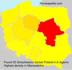 Surname Groszkiewicz in Poland Surname Groszkiewicz in Poland