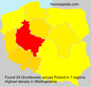 Surname Gruntkowski in Poland Surname Gruntkowski in Poland