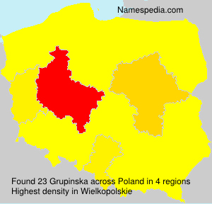 Surname Grupinska in Poland Surname Grupinska in Poland