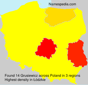 Surname Grusiewicz in Poland Surname Grusiewicz in Poland