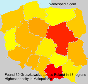 Surname Gruszkowska in Poland Surname Gruszkowska in Poland