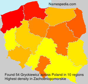 Surname Gryckiewicz in Poland Surname Gryckiewicz in Poland