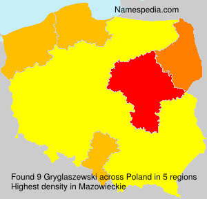 Surname Gryglaszewski in Poland Surname Gryglaszewski in Poland