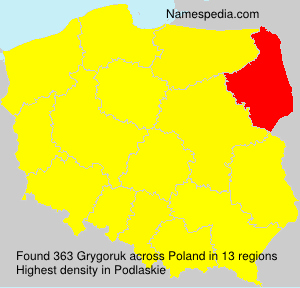 Surname Grygoruk in Poland