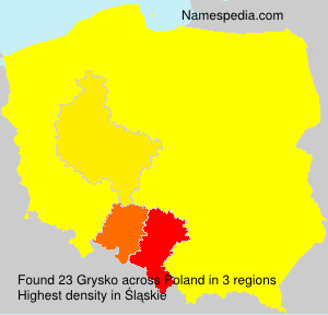 Surname Grysko in Poland Surname Grysko in Poland
