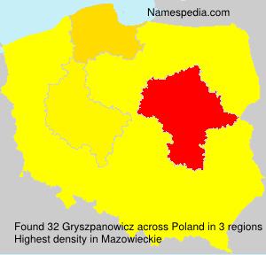 Surname Gryszpanowicz in Poland Surname Gryszpanowicz in Poland
