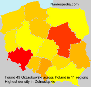 Surname Grzadkowski in Poland Surname Grzadkowski in Poland