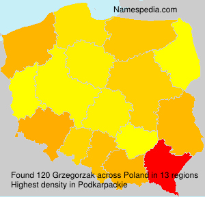 Surname Grzegorzak in Poland