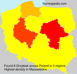 Surname Grzybiak in Poland Surname Grzybiak in Poland
