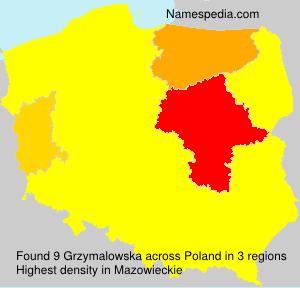 Surname Grzymalowska in Poland Surname Grzymalowska in Poland