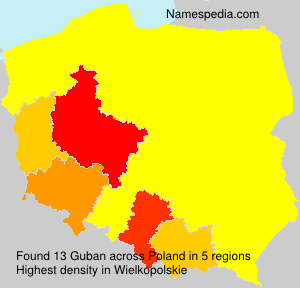 Surname Guban in Poland Surname Guban in Poland
