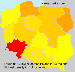 Surname Gulewicz in Poland Surname Gulewicz in Poland