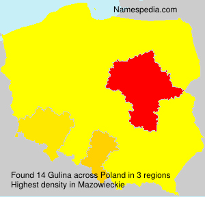 Surname Gulina in Poland Surname Gulina in Poland