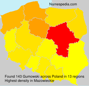 Surname Gumowski in Poland Surname Gumowski in Poland