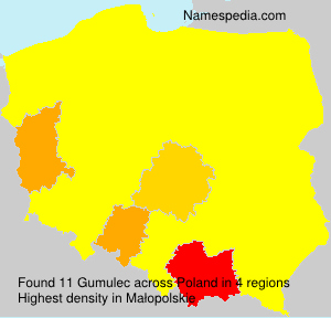Surname Gumulec in Poland Surname Gumulec in Poland