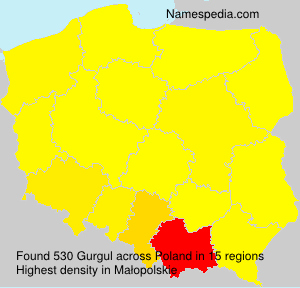 Surname Gurgul in Poland
